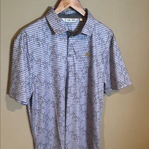 Black Clover Gray Patterned Polo Shirt